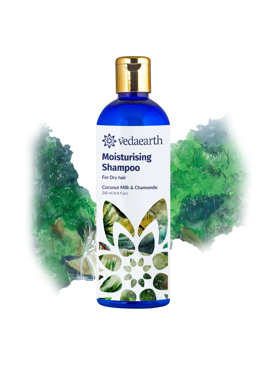 

VEDAEARTH Moisturizing Shampoo With Coconut Milk & Chamomile - 200 ml, Blue