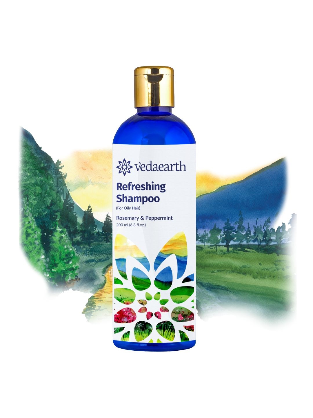 

VEDAEARTH Refreshing Shampoo & Conditioner, Blue