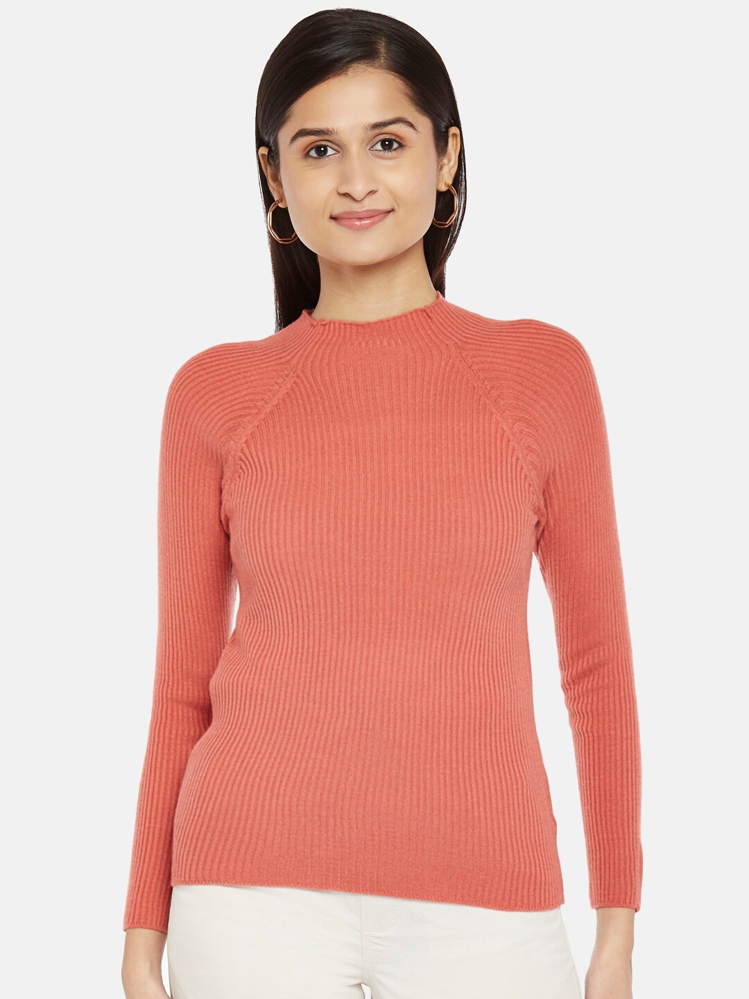 

Honey by Pantaloons Pink Solid Regular Top
