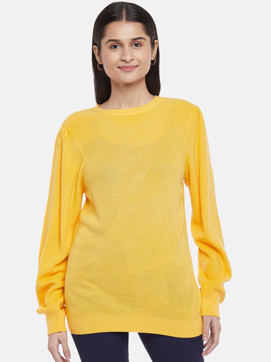 

Honey by Pantaloons Yellow Longline Regular Top