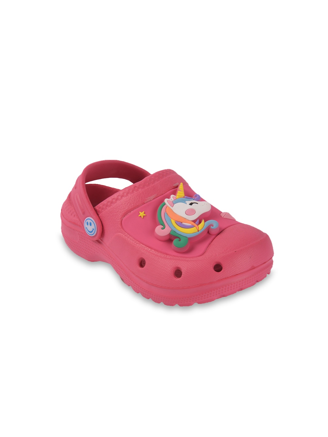 

Yellow Bee Girls Pink & White Unicorn Clogs