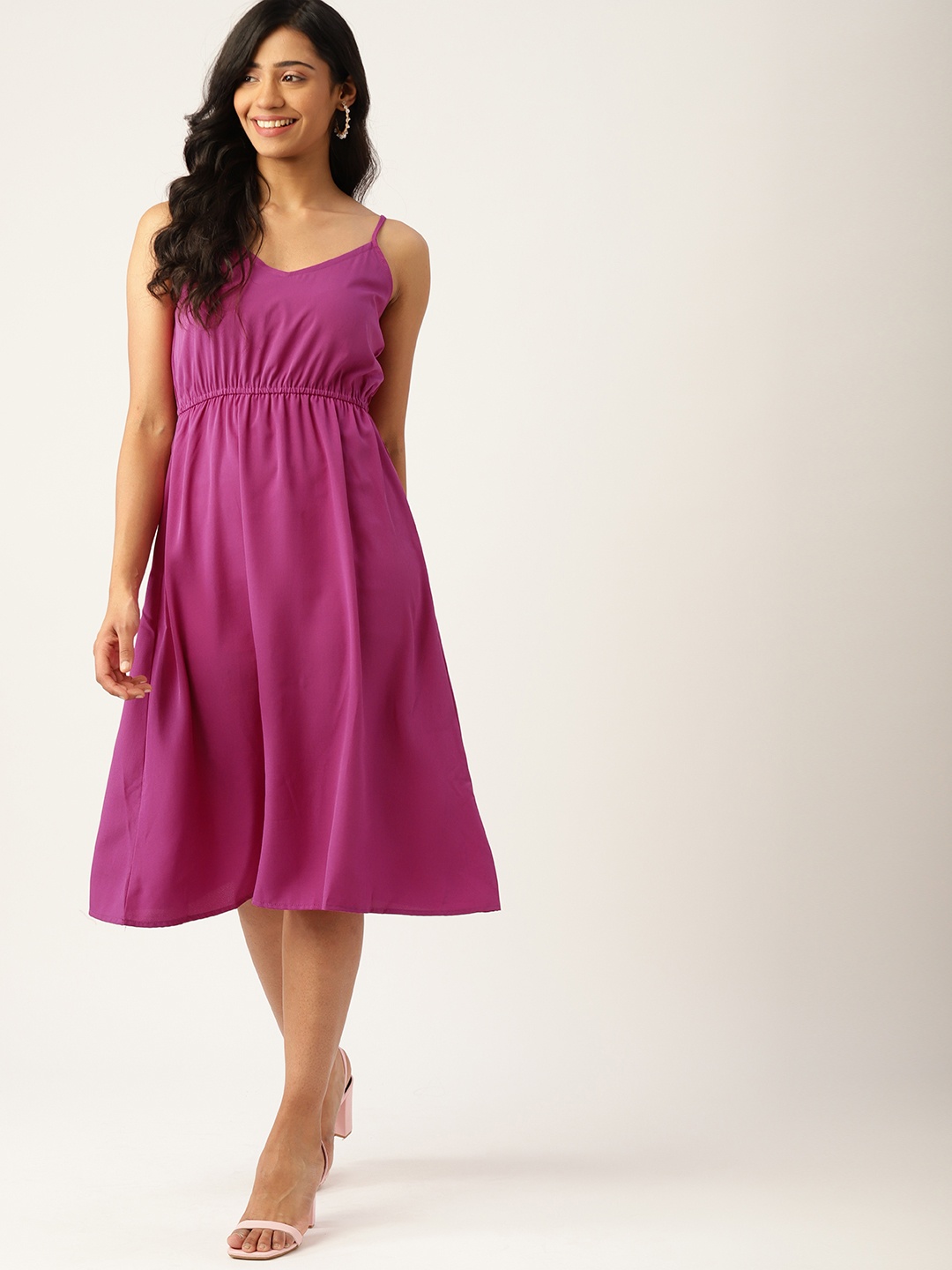 

DressBerry Women Purple Pink A-Line Dress