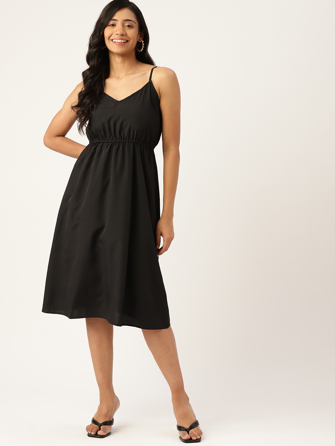 

DressBerry Women Black A-Line Dress