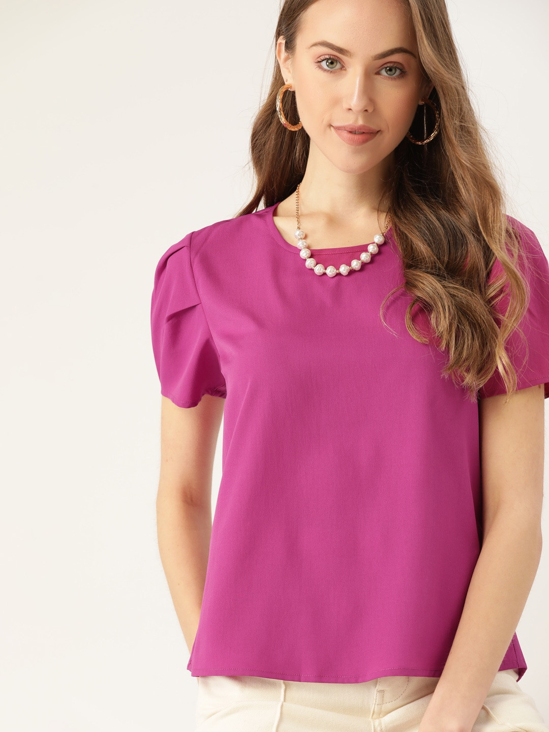 

DressBerry Women Purple Top