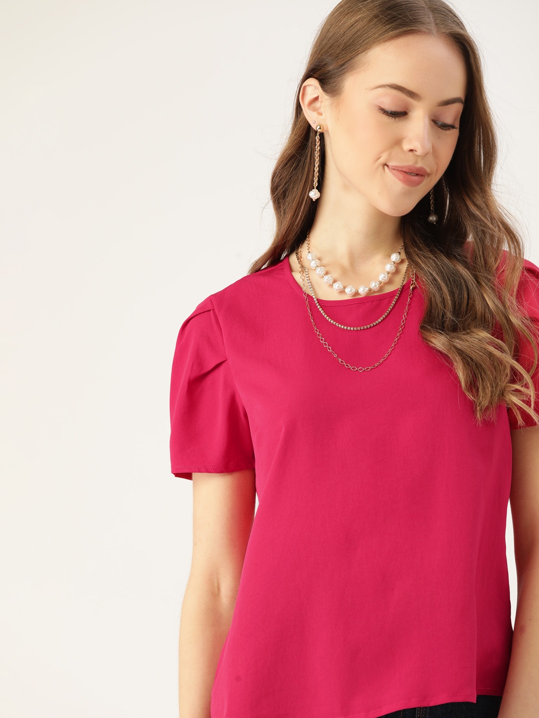 

DressBerry Women Red Top