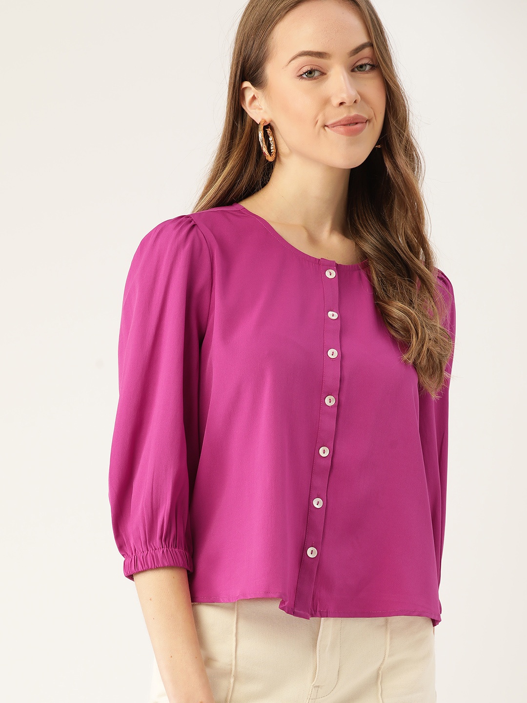 

DressBerry Women Purple Top