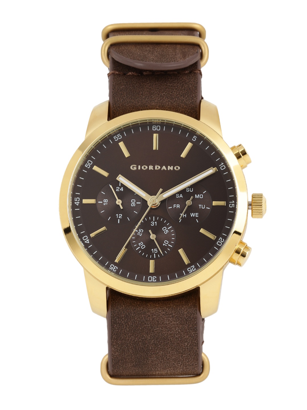 

GIORDANO Men Brown Dial Multifunction Watch 1772-07