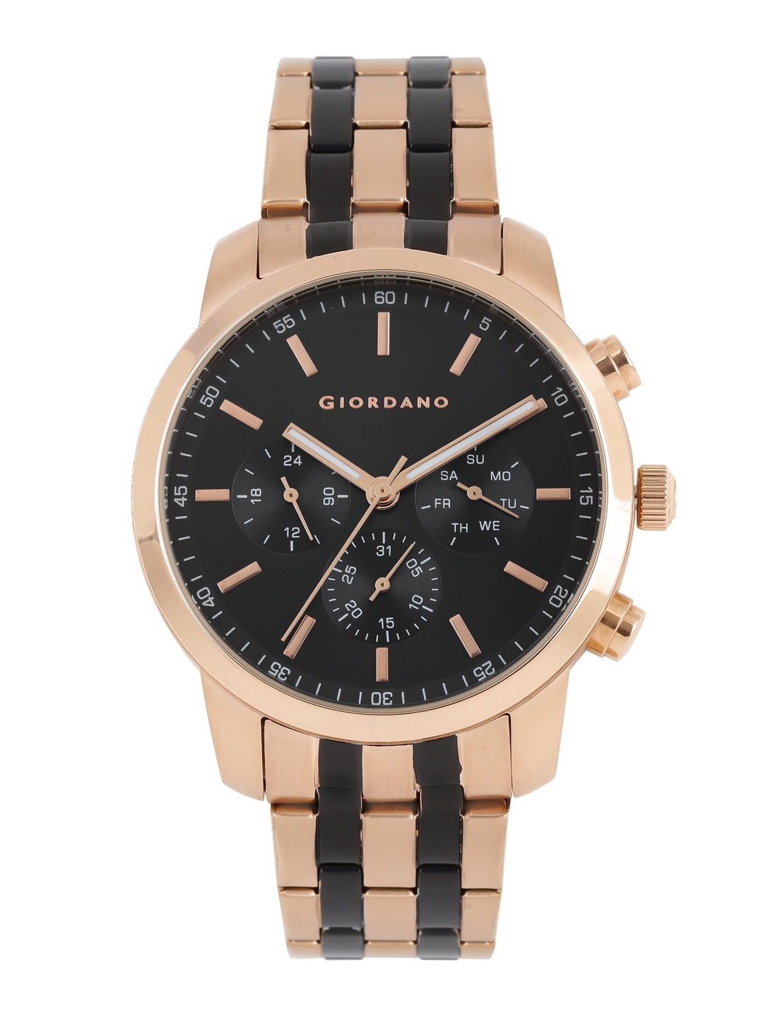 

GIORDANO Men Black Dial Watch 1772-55, Bronze