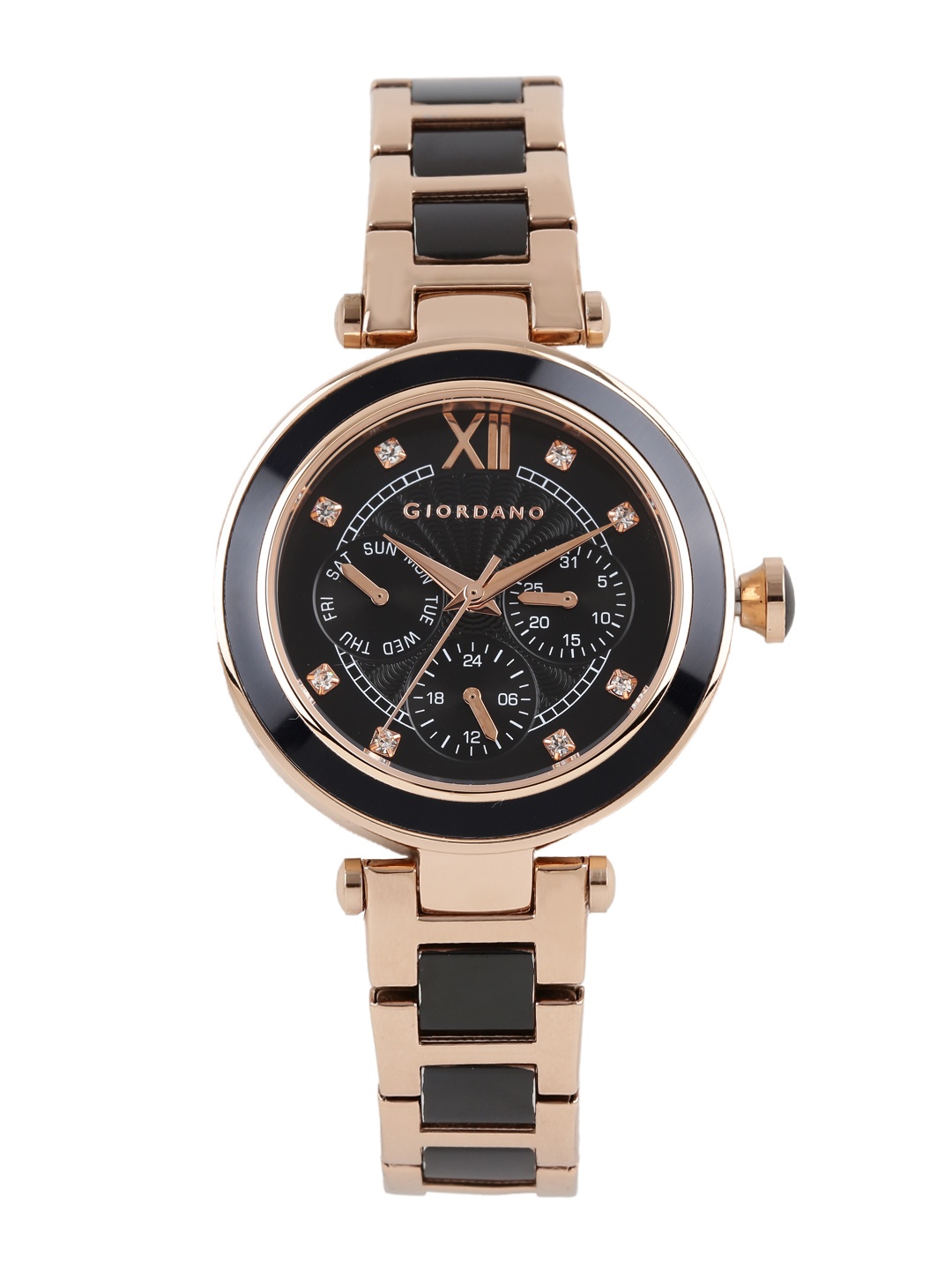 

GIORDANO Women Black Multifunction Analogue Watch 2773-33