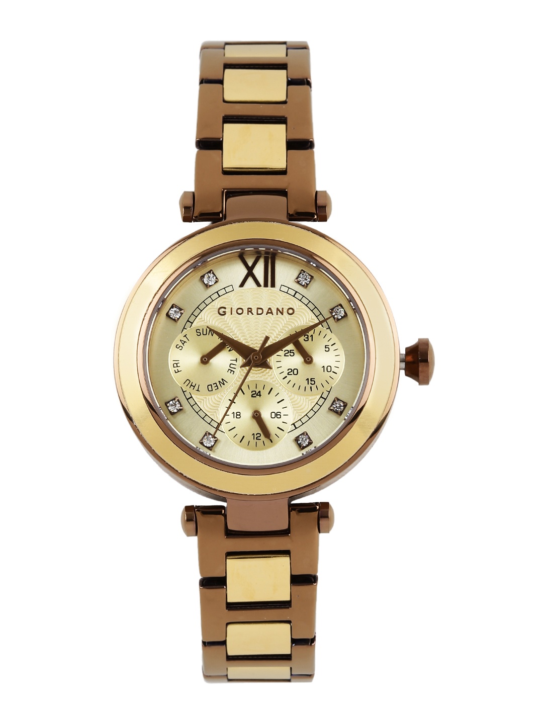 

GIORDANO Women Gold-Toned Multifunction Analogue Watch 2773-55