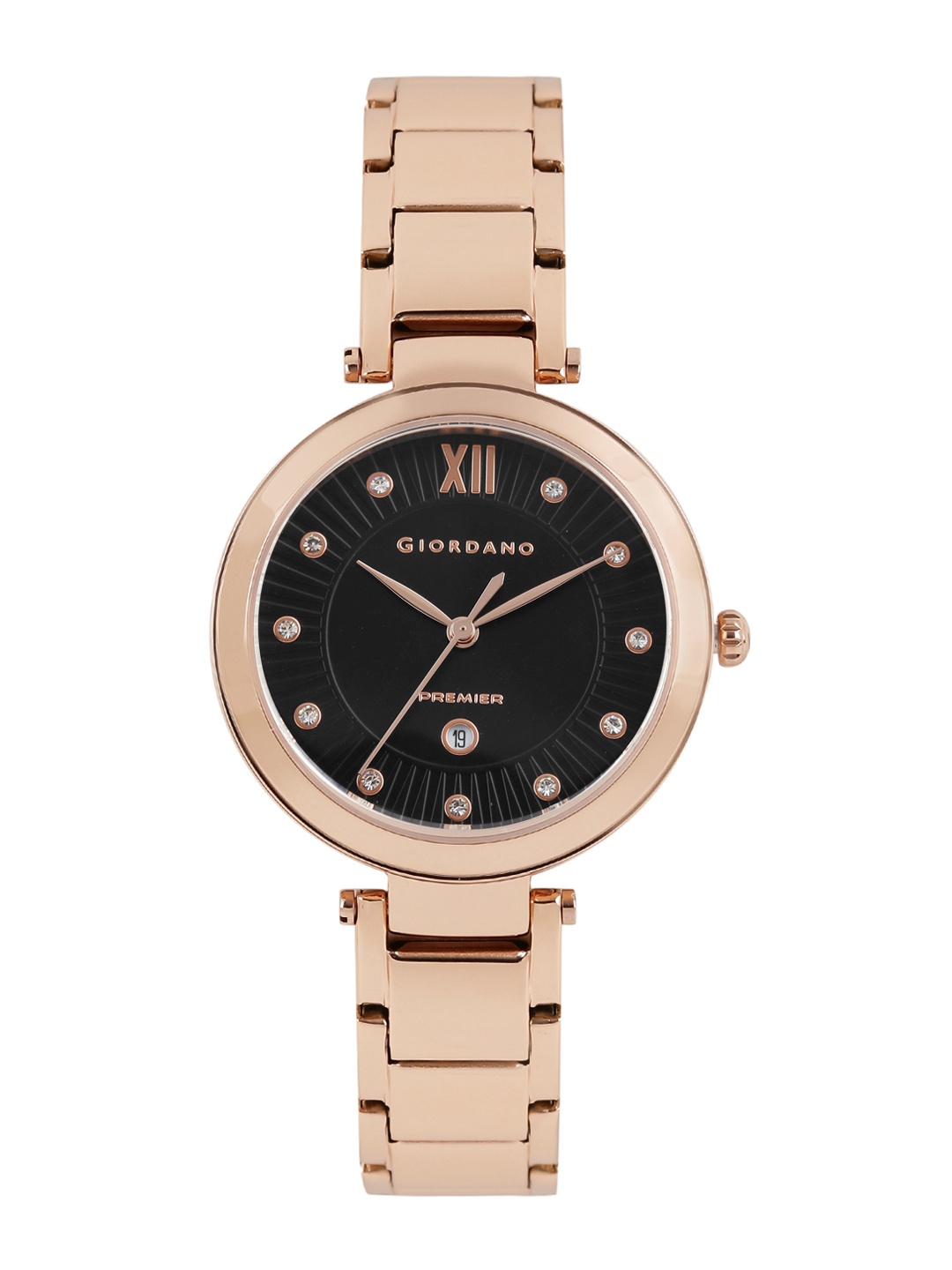 

GIORDANO Premier Women Black Analogue Watch P2056-22