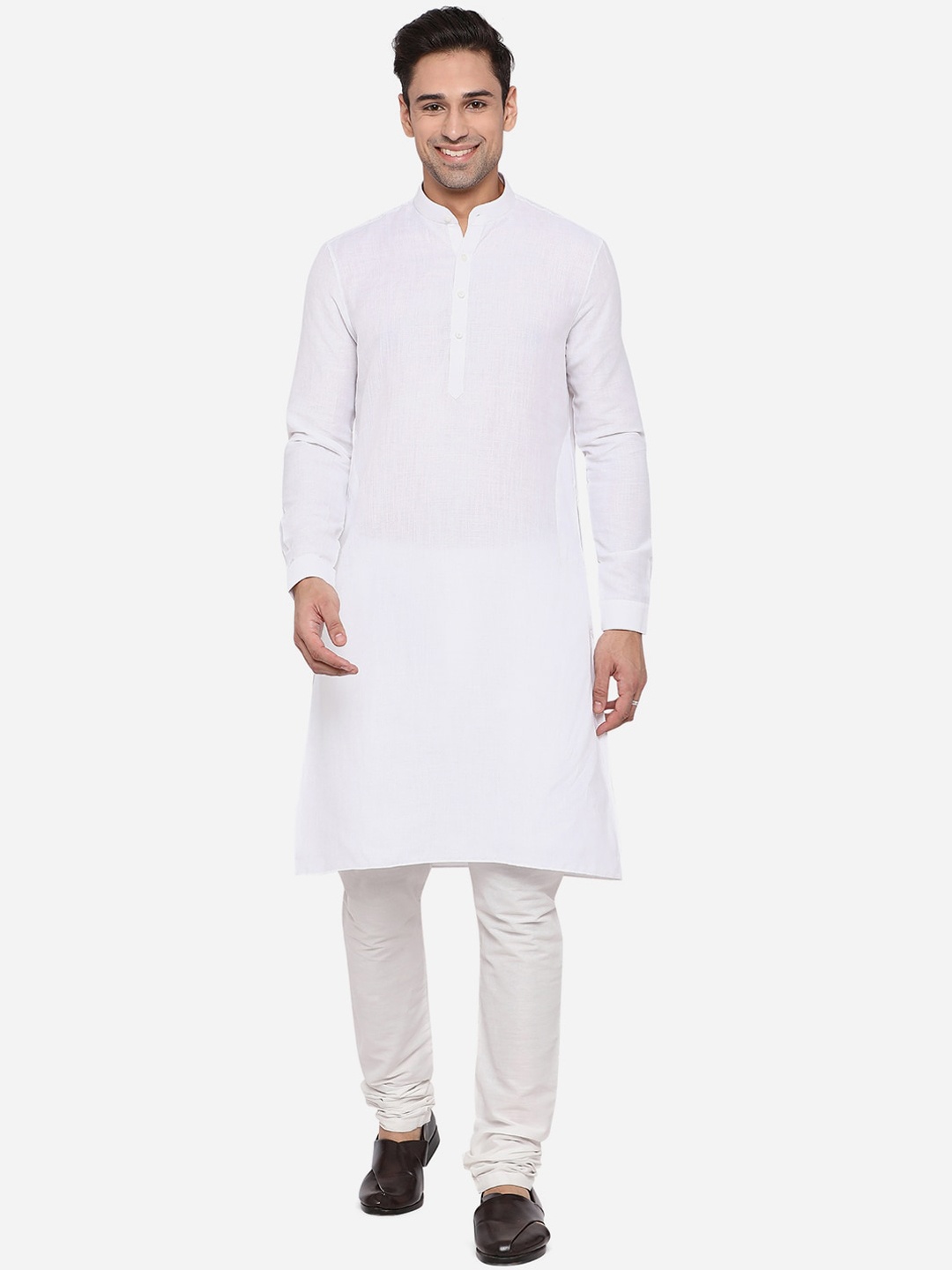 

JADE BLUE Men White Pure Cotton Kurta