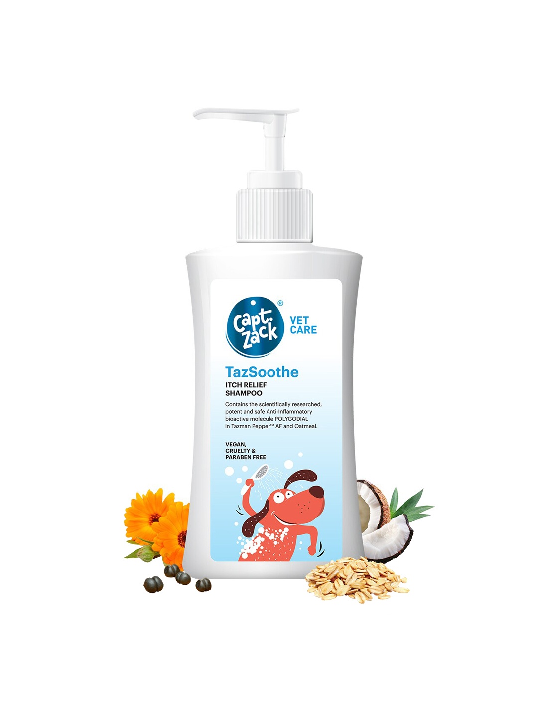 

Captain Zack White TazSoothe Itch Relief Dog Shampoo Vet Care - 500 ml