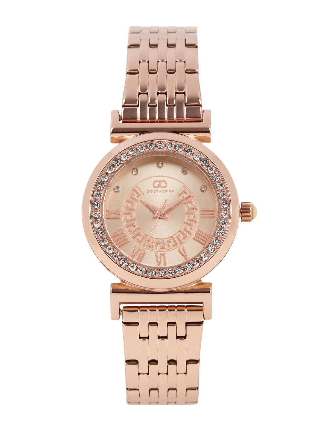 

GIO COLLECTION Women Rose Gold-Toned Embellished Analogue Watch G2020-33