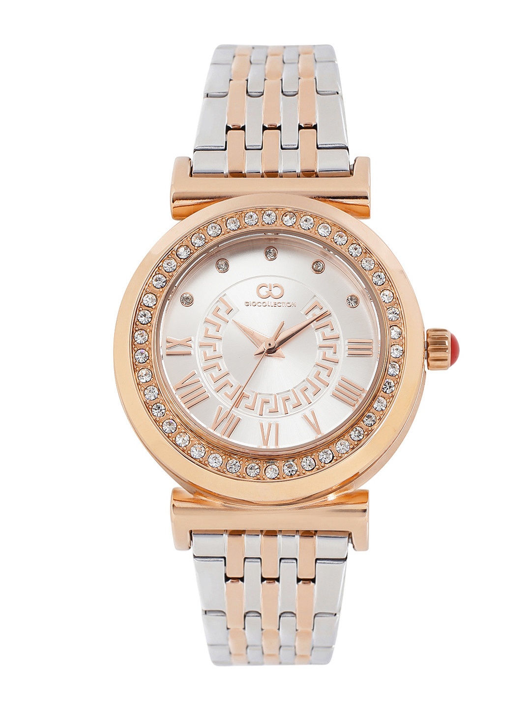 

GIO COLLECTION Women Silver-Toned Embellished Analogue Watch G2020-55