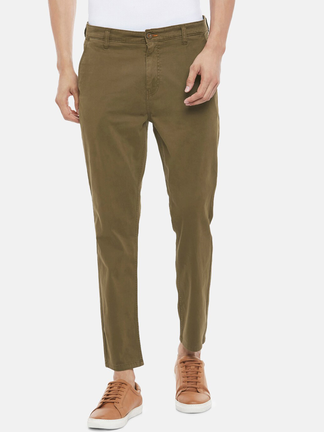 

Urban Ranger by pantaloons Men Khaki Slim Fit Chinos Trousers