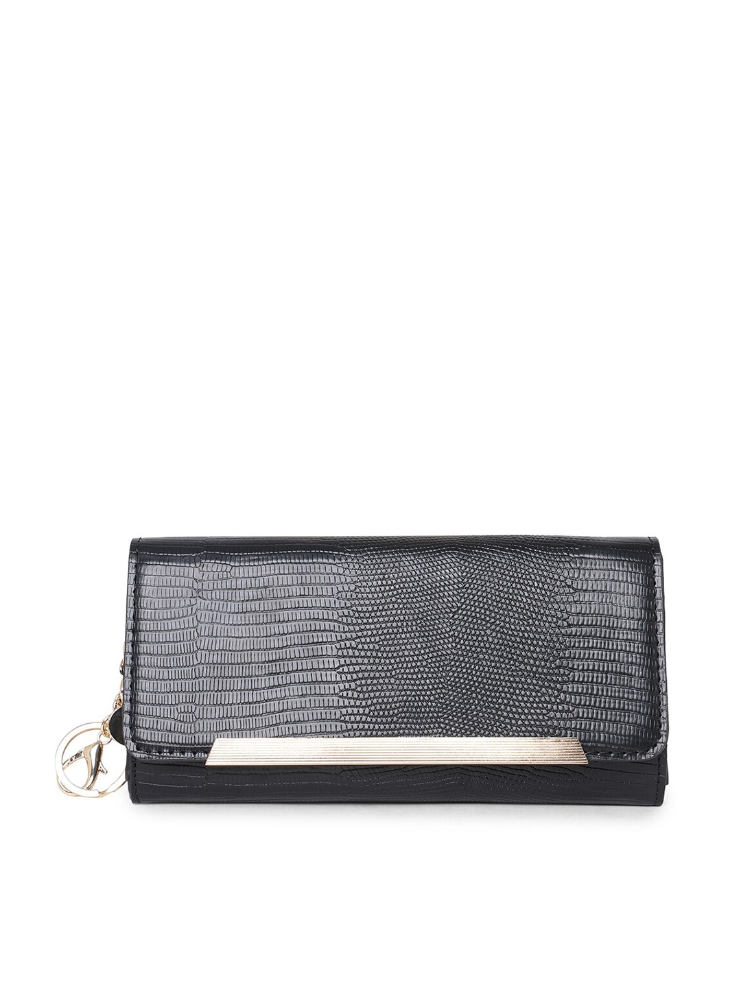 

ALDO Women Black Zip Detail Two Fold Wallet
