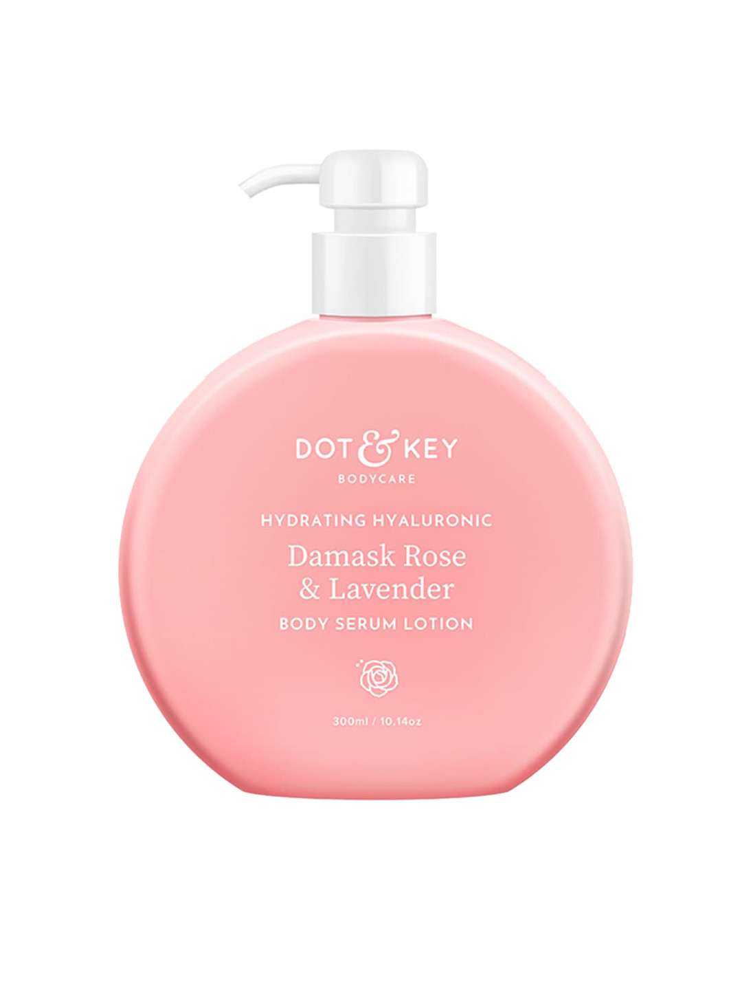 

Dot & Key Unisex Hydrating Hyaluronic Damask Rose & Lavender Body Serum Lotion, White