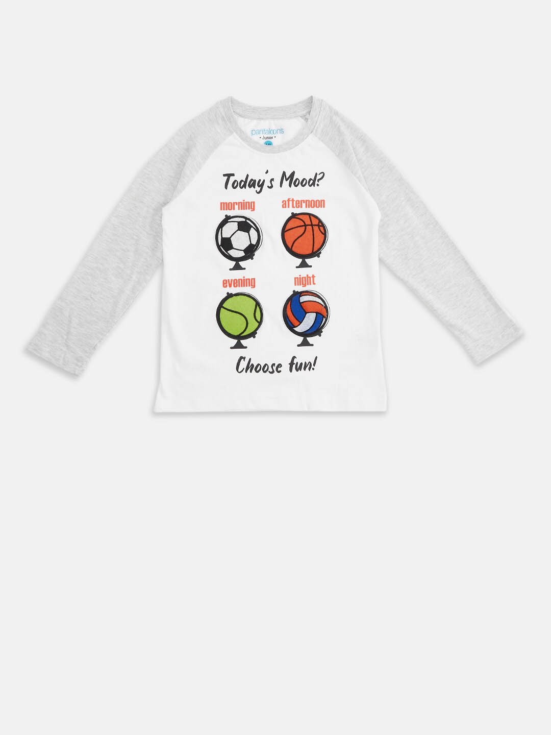 

Pantaloons Junior Boys White Printed Pure Cotton T-shirt