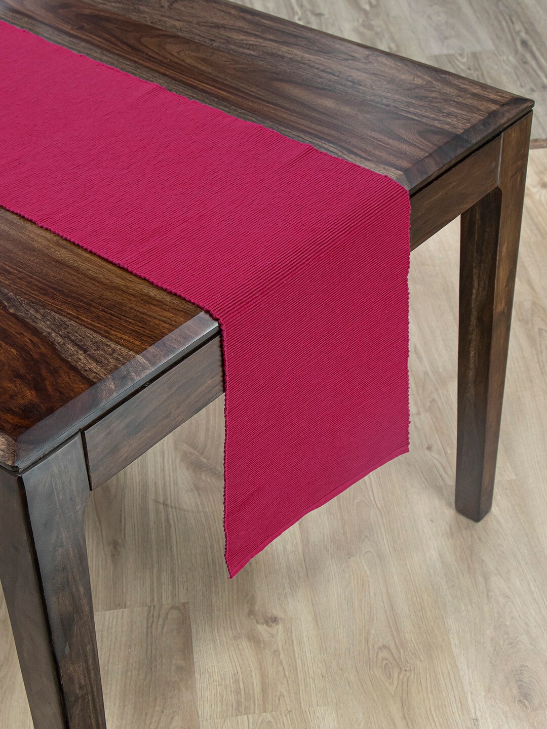 

Fabindia Fuchsia Pink Solid Pure Cotton Woven Table Runner