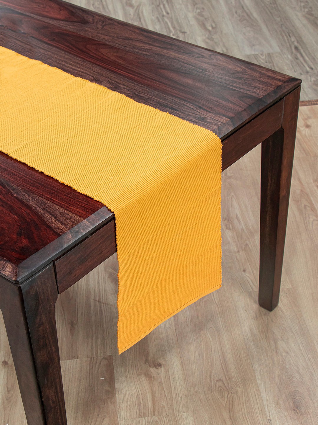 

Fabindia Yellow Solid Pure Cotton Woven Rib Table Runner