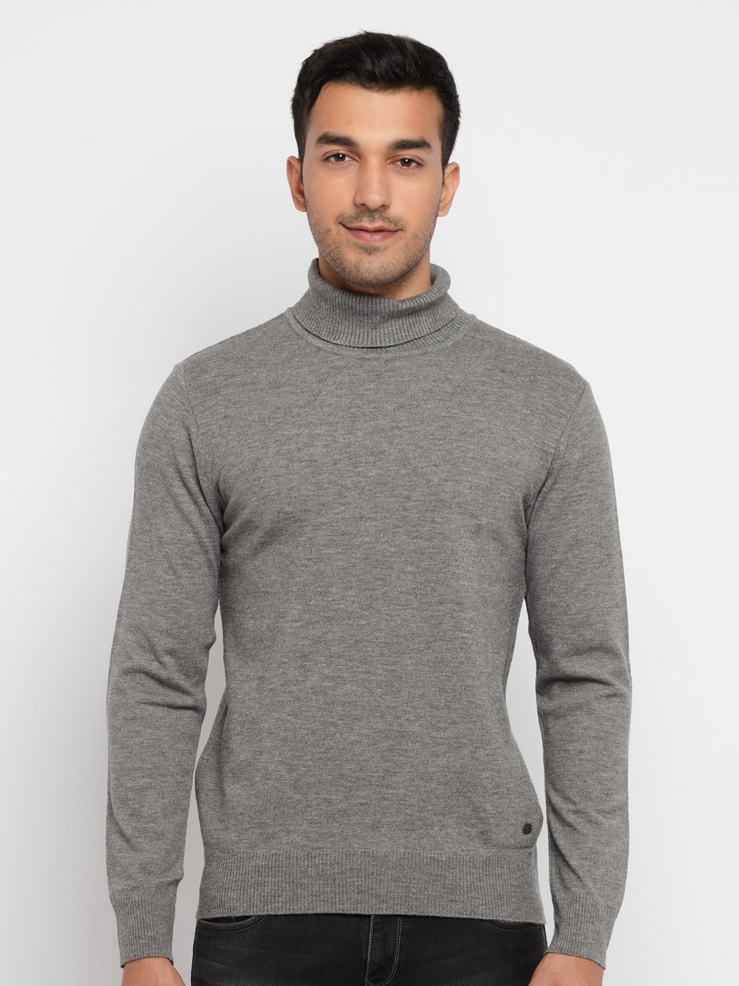 

Status Quo Men Grey Pullover Sweaters