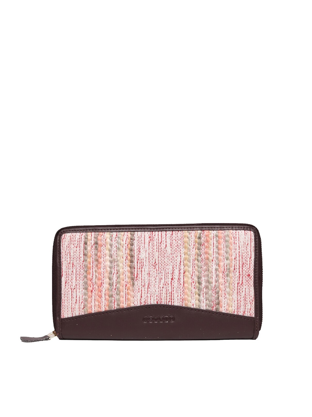 

ASTRID Women Multicoloured Woven Design Canvas Zip Around Wallet, Multi
