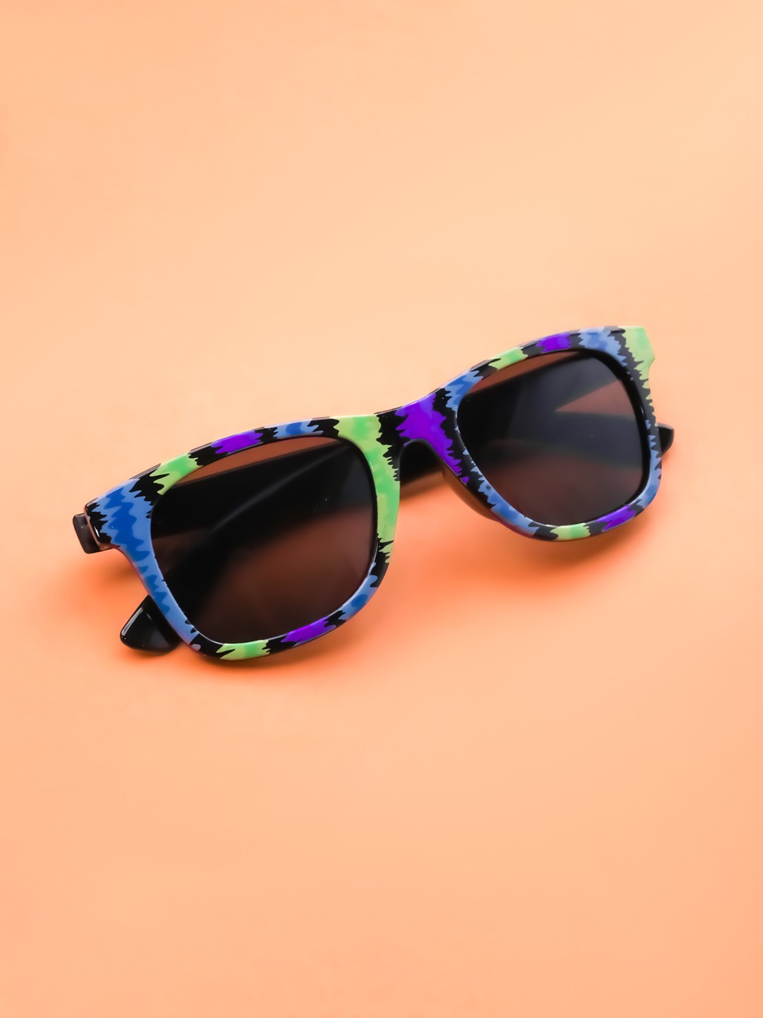 

Spiky Unisex Kids Black Lens & Purple Wayfarer Sunglasses with UV Protected Lens