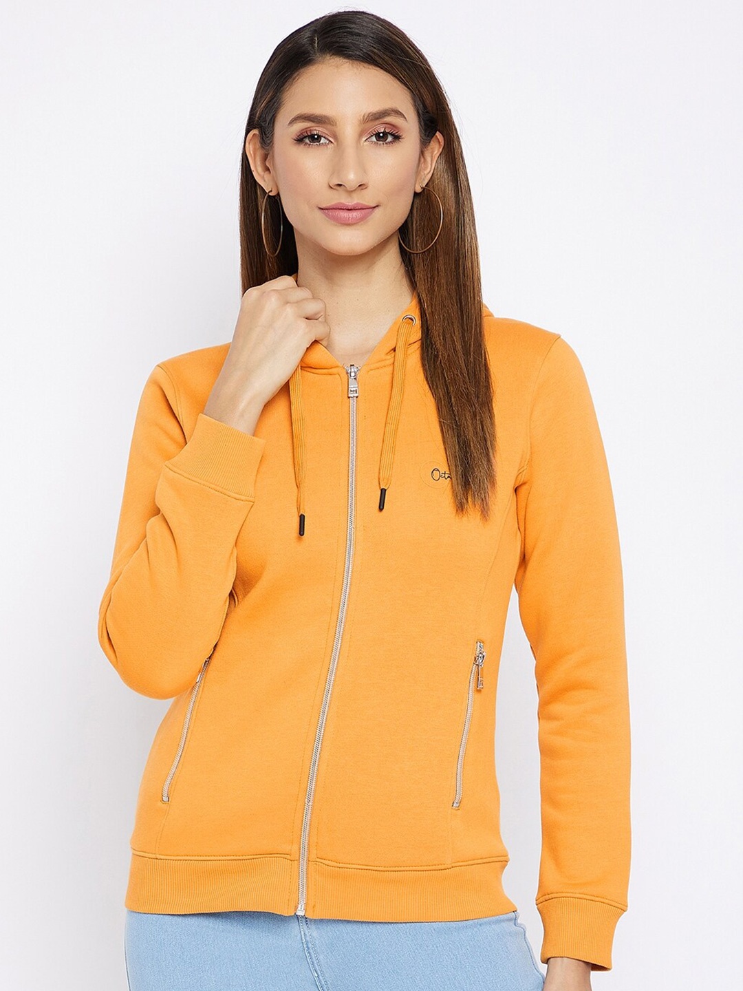 

Octave Women Mustard Yellow Hooded Sweatshirt