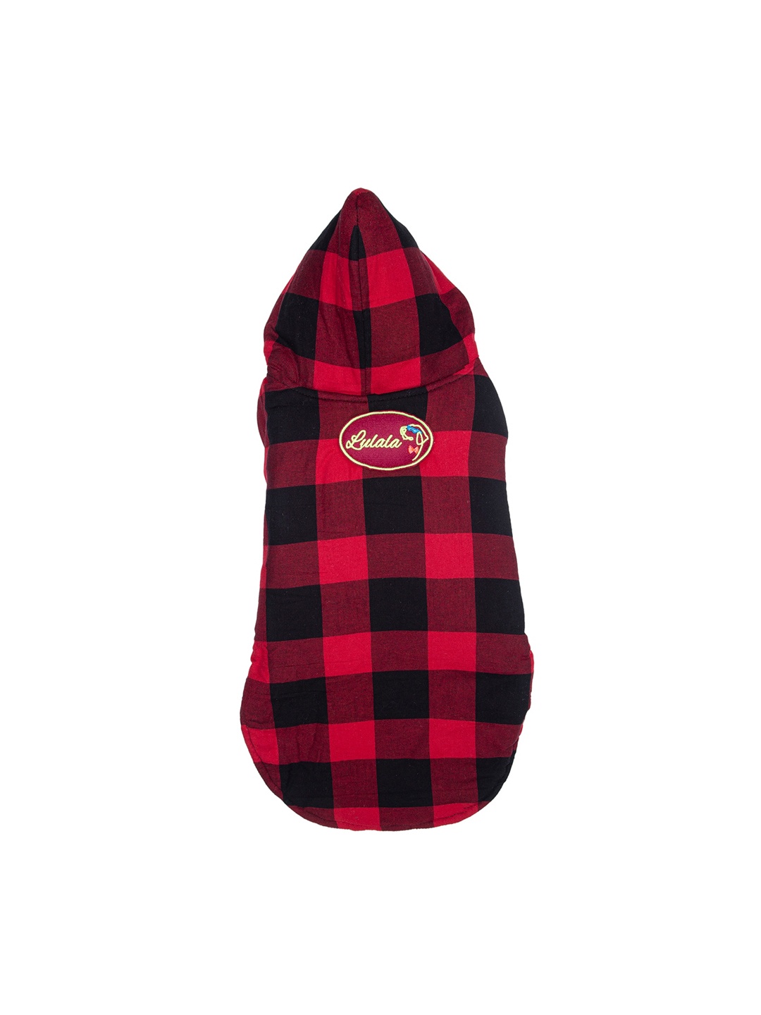 

Lulala Red & Black Checked Cotton Dog Winter Reversible Jacket