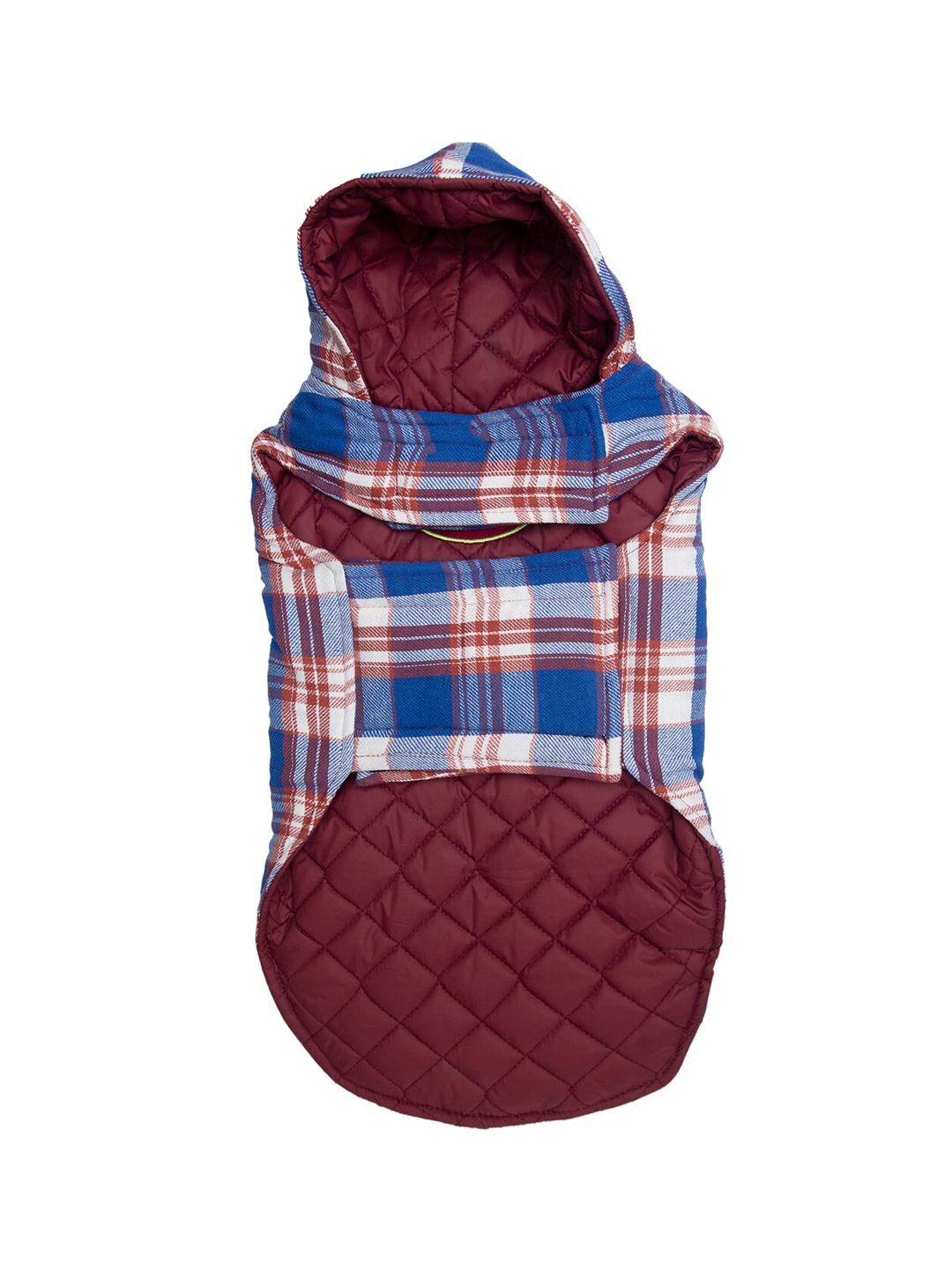 

Lulala Blue Checked Reversible Dog Winter Jacket