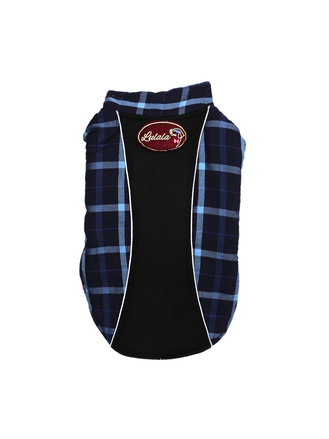 

Lulala Unisex Blue & Red Plaid Dog Vest Winter Reflective Checked Winter Coat