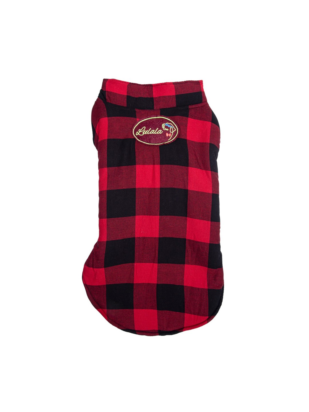 

Lulala Red & Black Checked Cotton Dog Winter Reversible Jacket