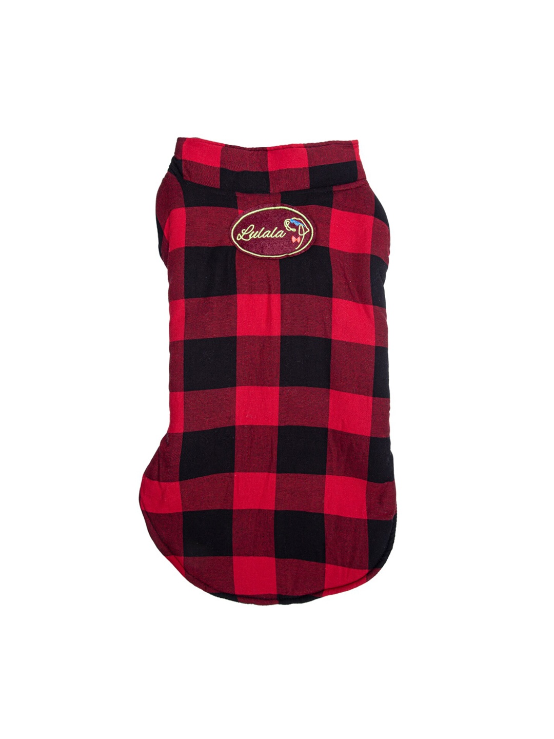 

Lulala Red & Black Checked Cotton Dog Winter Reversible Jacket