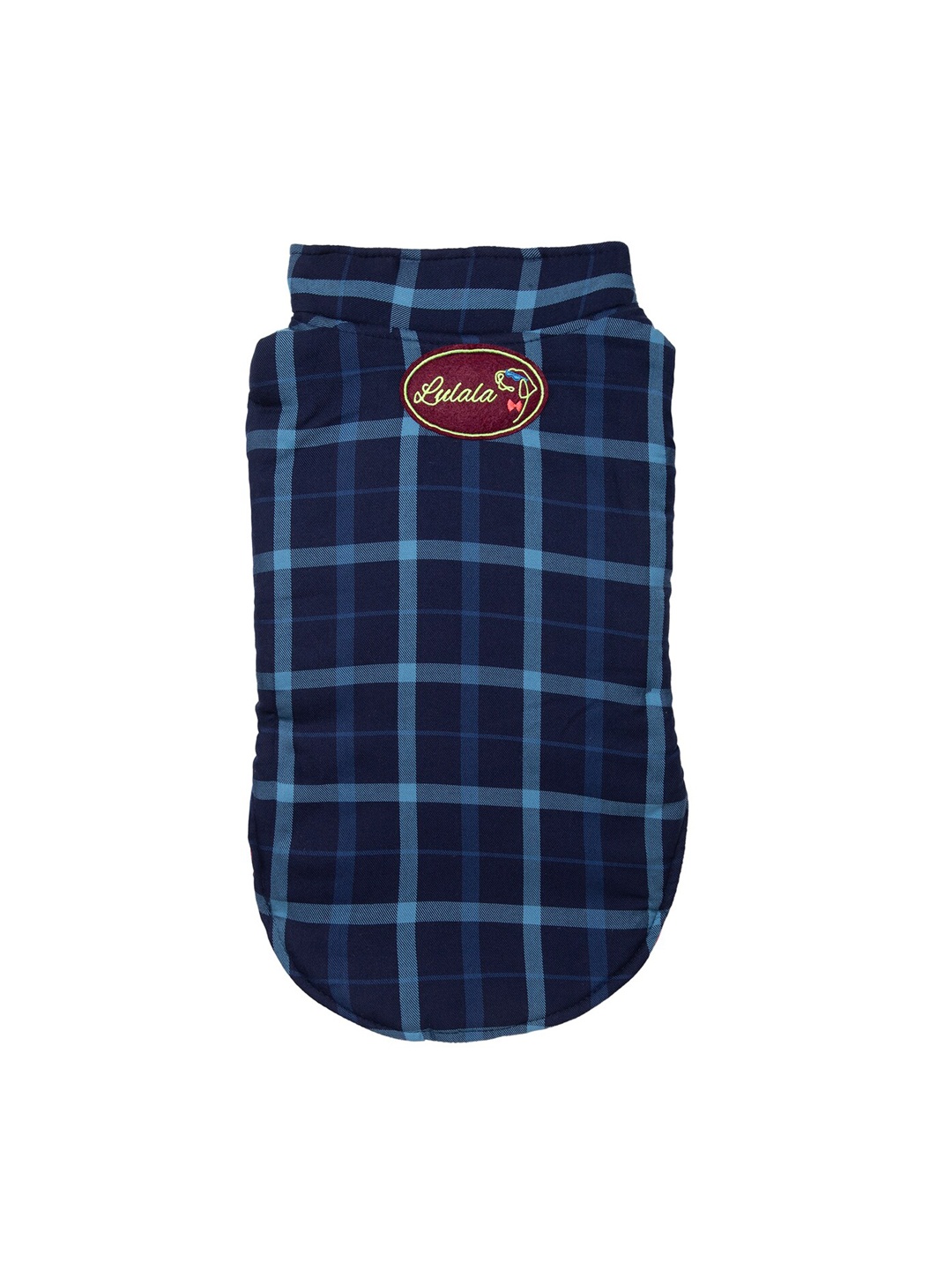 

Lulala Blue Checked Cotton Dog Winter Jacket