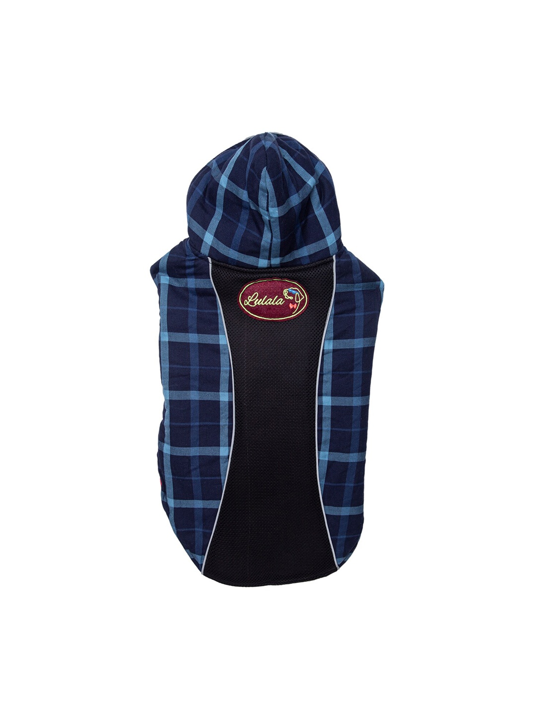 

Lulala Navy Blue & Black Checked Dog Winter Jacket