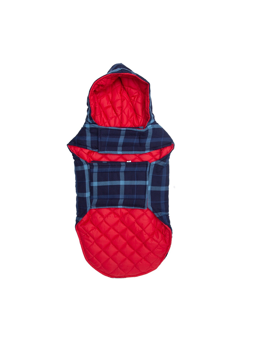 

Lulala Blue & Navy Blue Checked Dog Winter Jacket