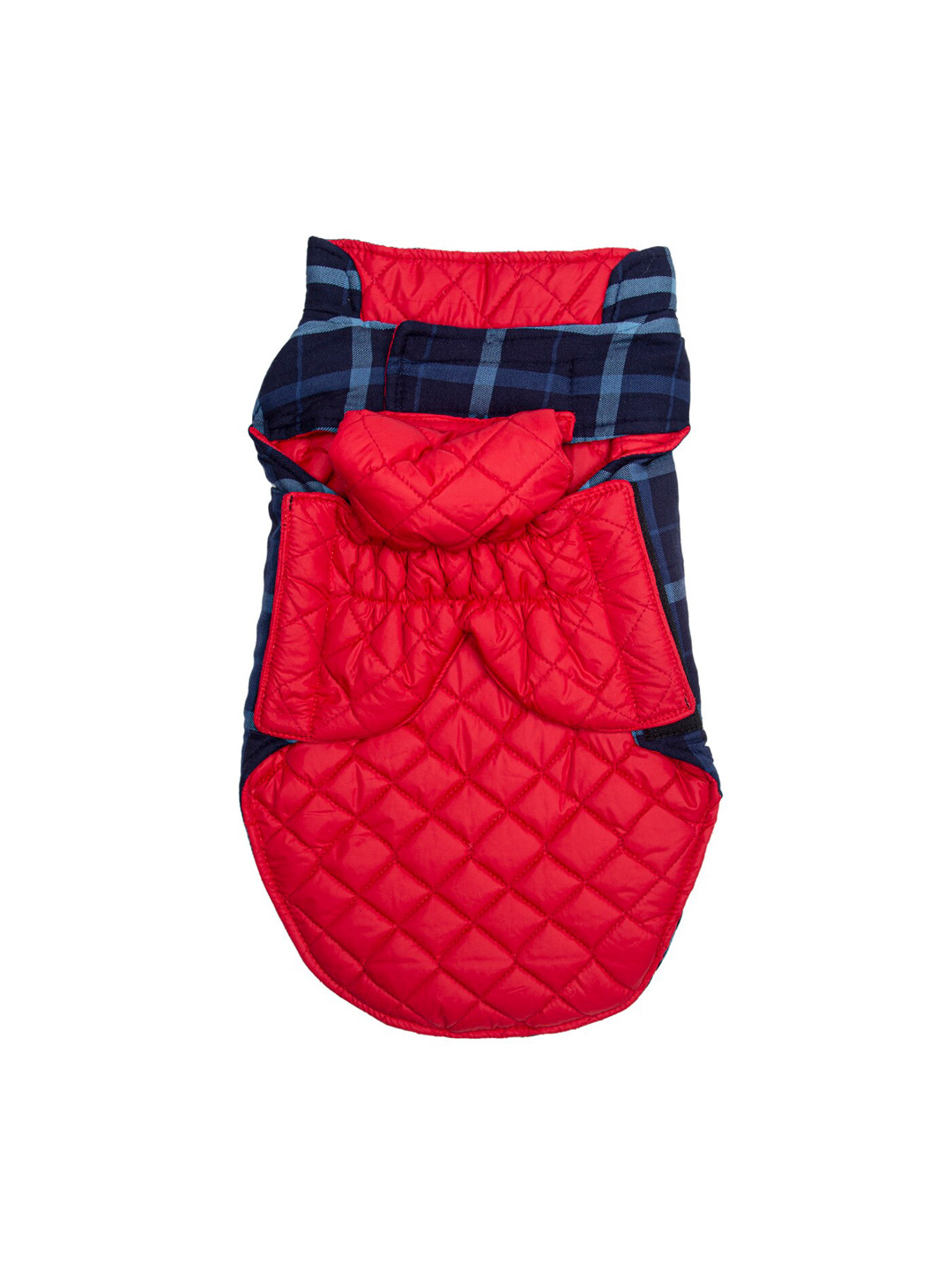 

Lulala Blue Checked Reversible Cotton Dog Winter Jacket