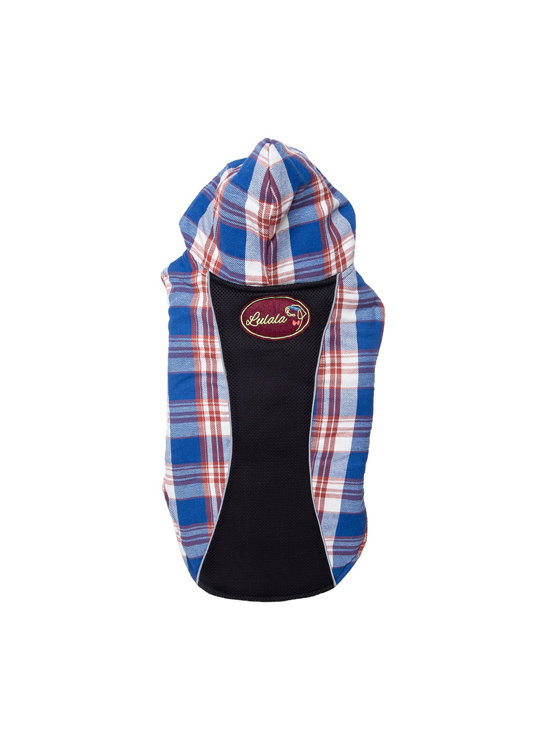 

Lulala Blue & Red Checked Hoodie Dog Jacket