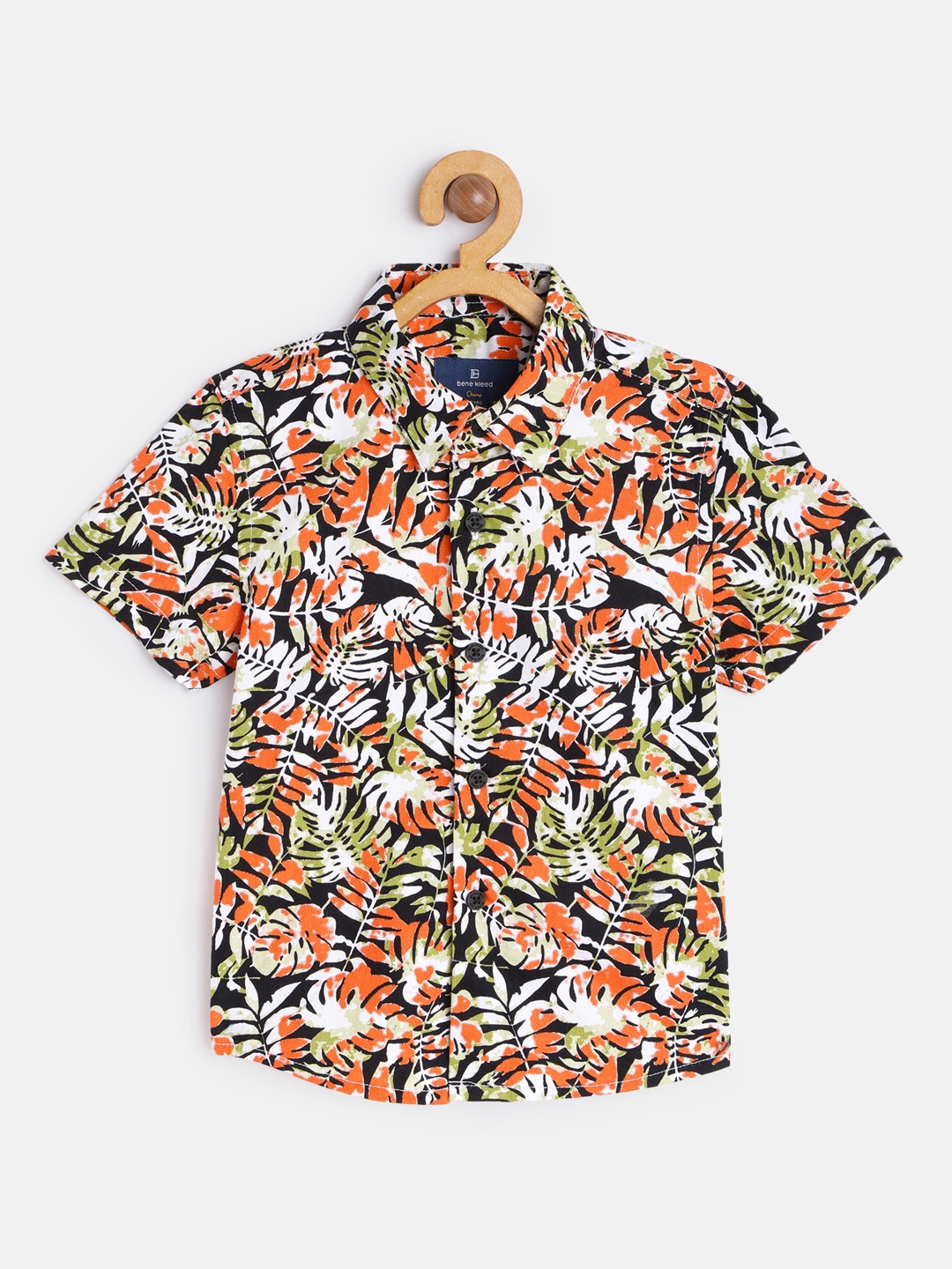 

Bene Kleed Boys Multicoloured Cotton Slim Fit Floral Anti-Microbial Casual Shirt, Multi