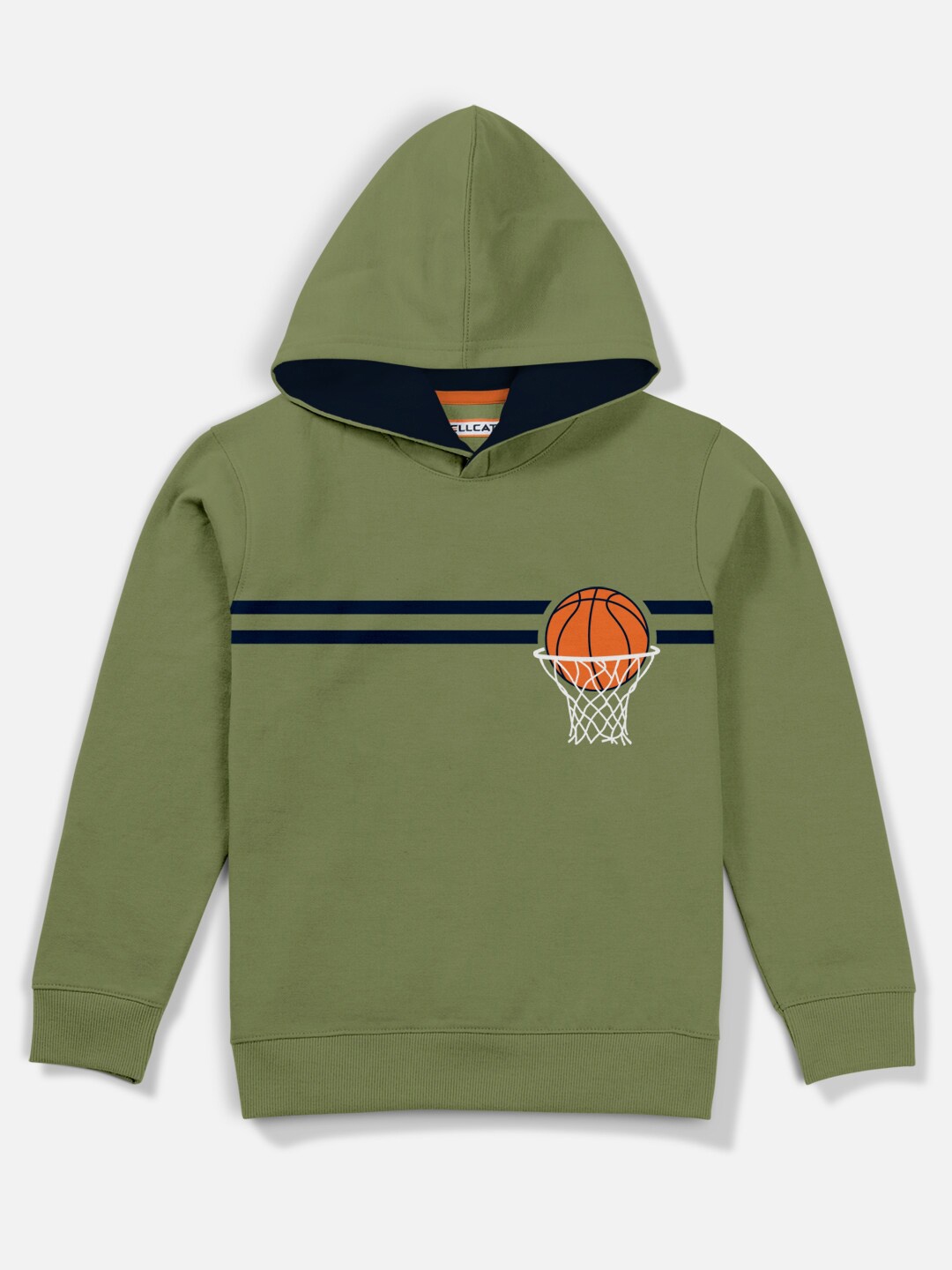 

HELLCAT Boys Green Hooded Sweatshirt