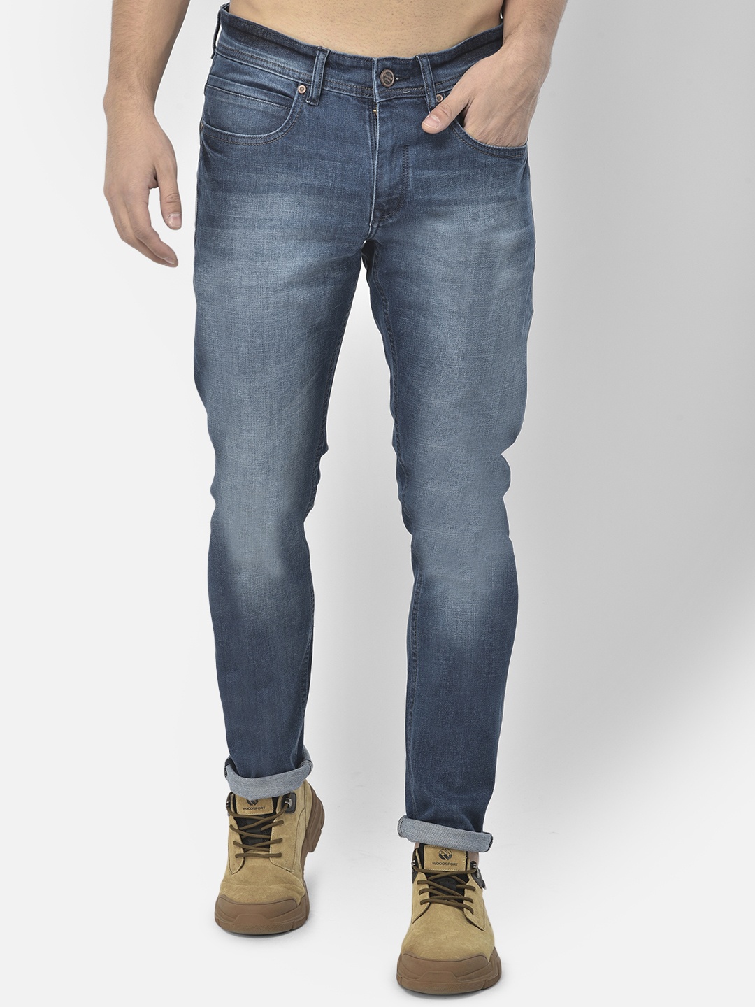 

Richlook Men Blue Slim Fit Heavy Fade Stretchable Jeans