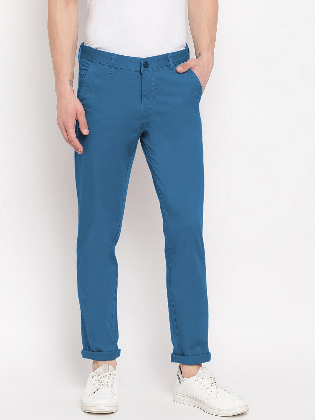 

Richlook Men Blue Regular Fit Formal Trousers