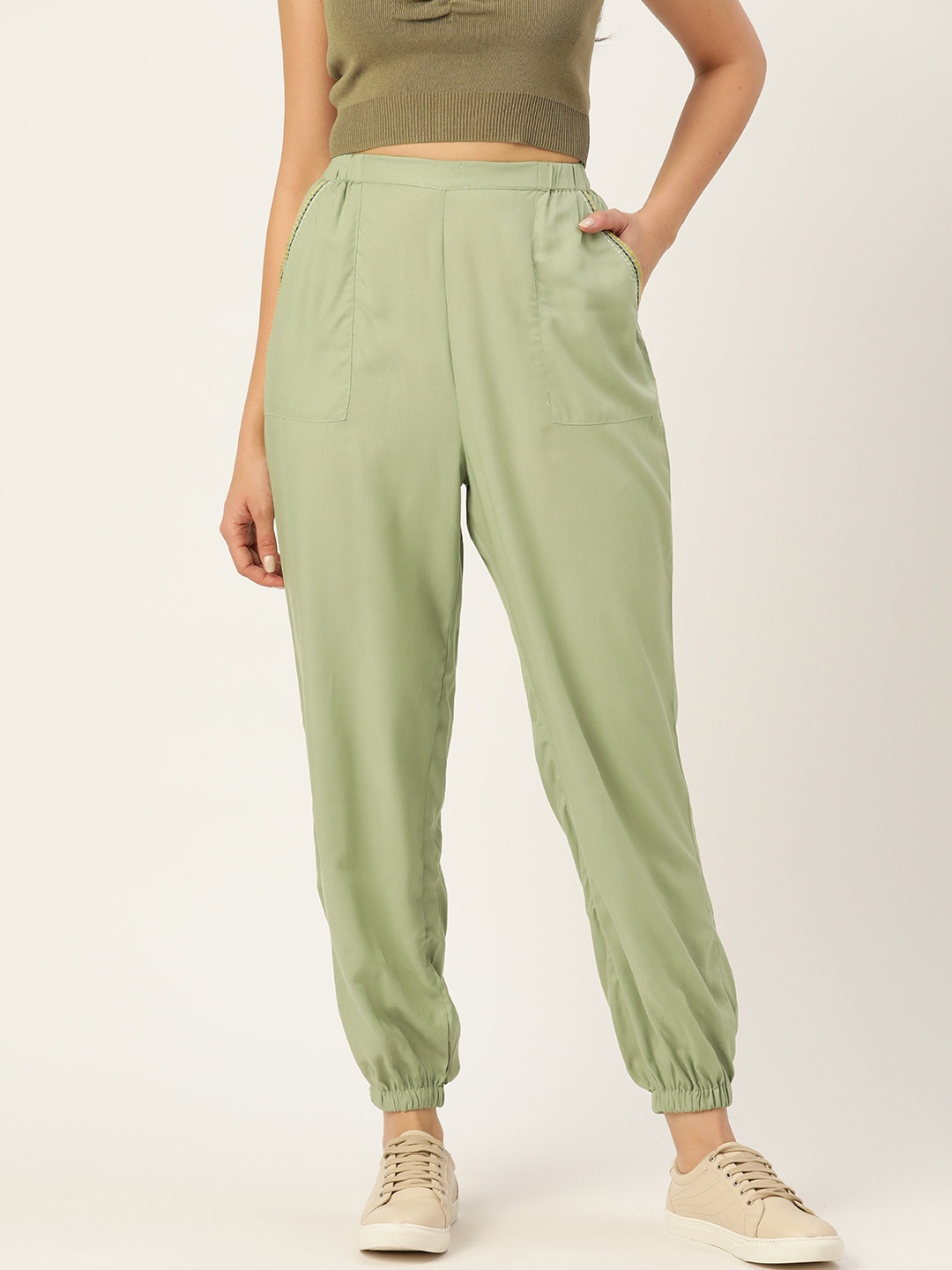 

DressBerry Women Green Sustainable Joggers