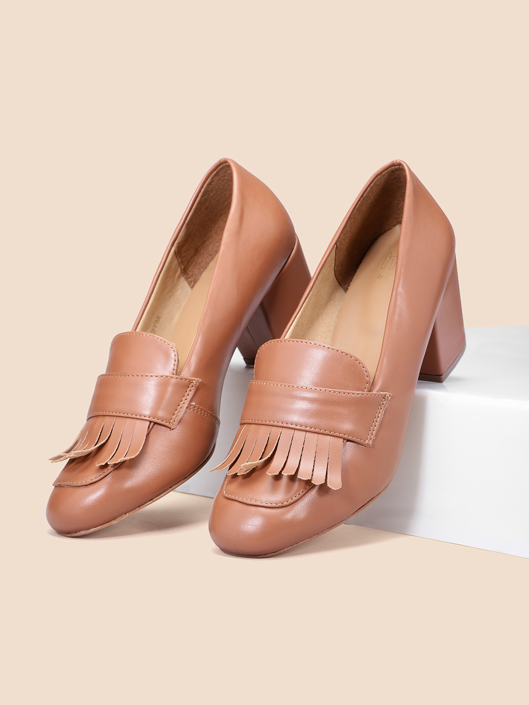 

her by invictus Brown Block Pumps