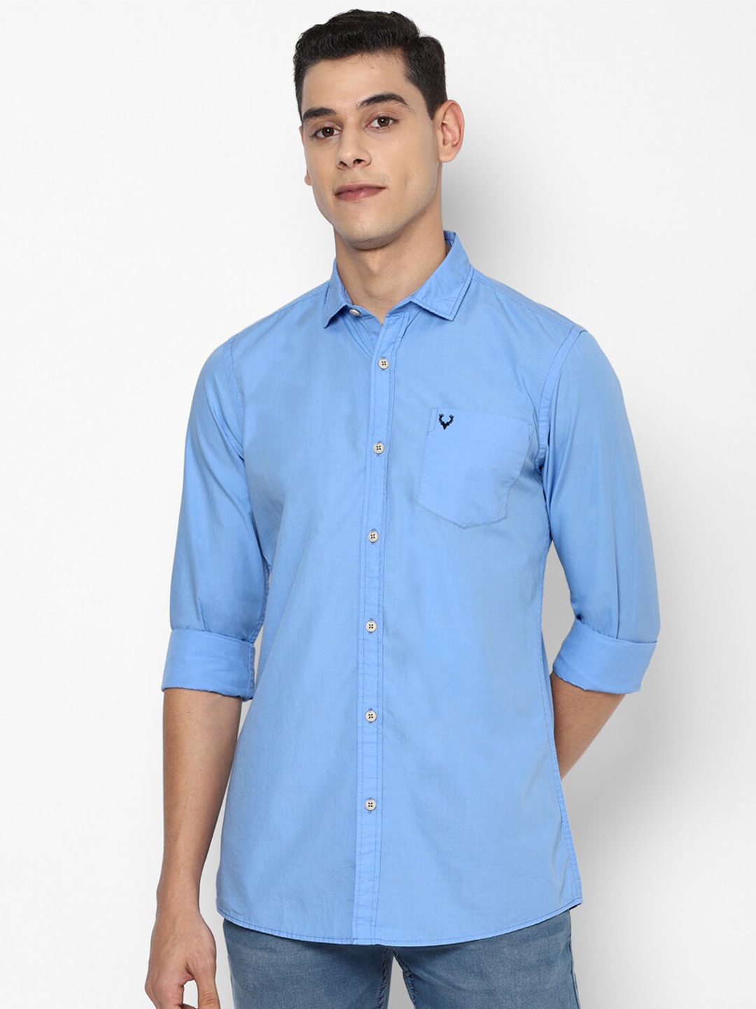 

Allen Solly Sport Men Blue Opaque Casual Shirt