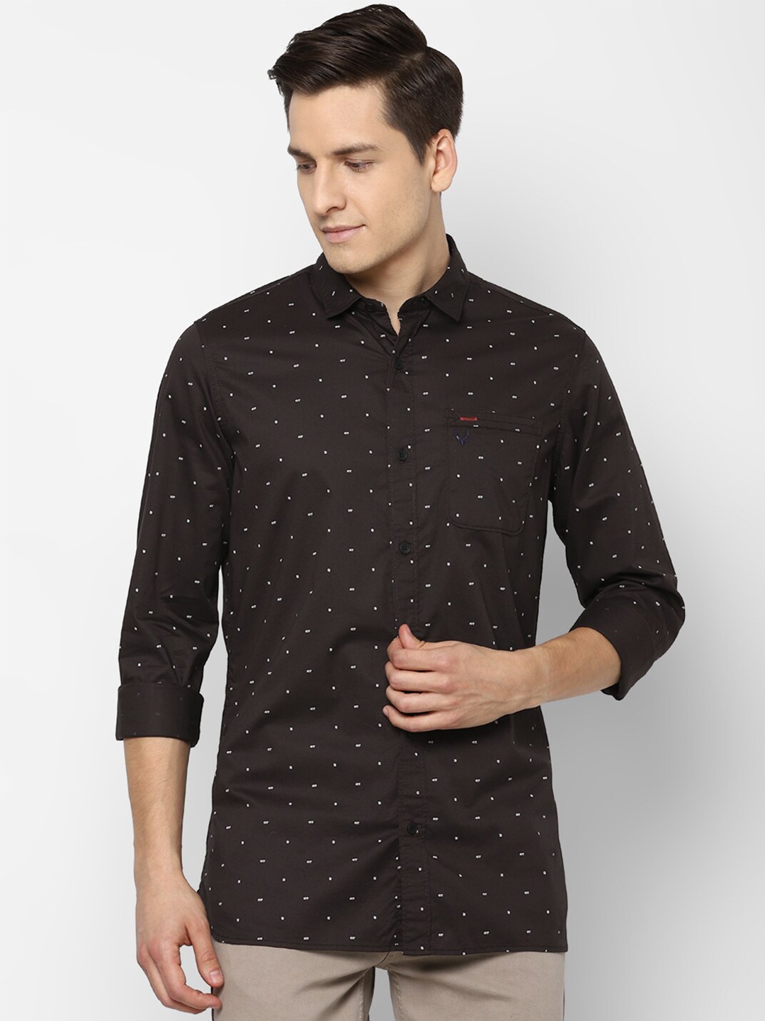 

Allen Solly Sport Men Black Opaque Printed Casual Shirt