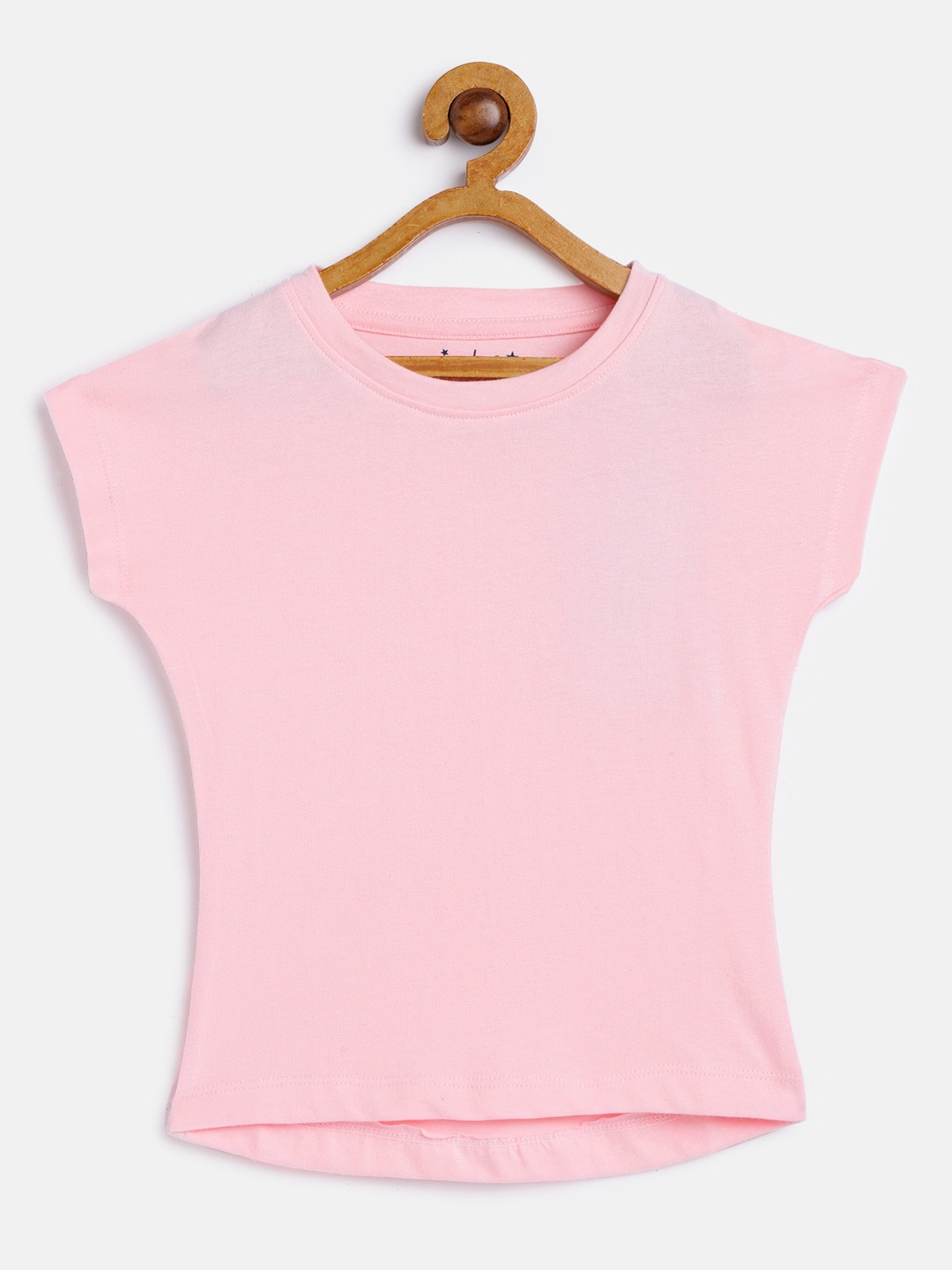 

METRO KIDS COMPANY Pink Extended Sleeves Pure Cotton Crop Top