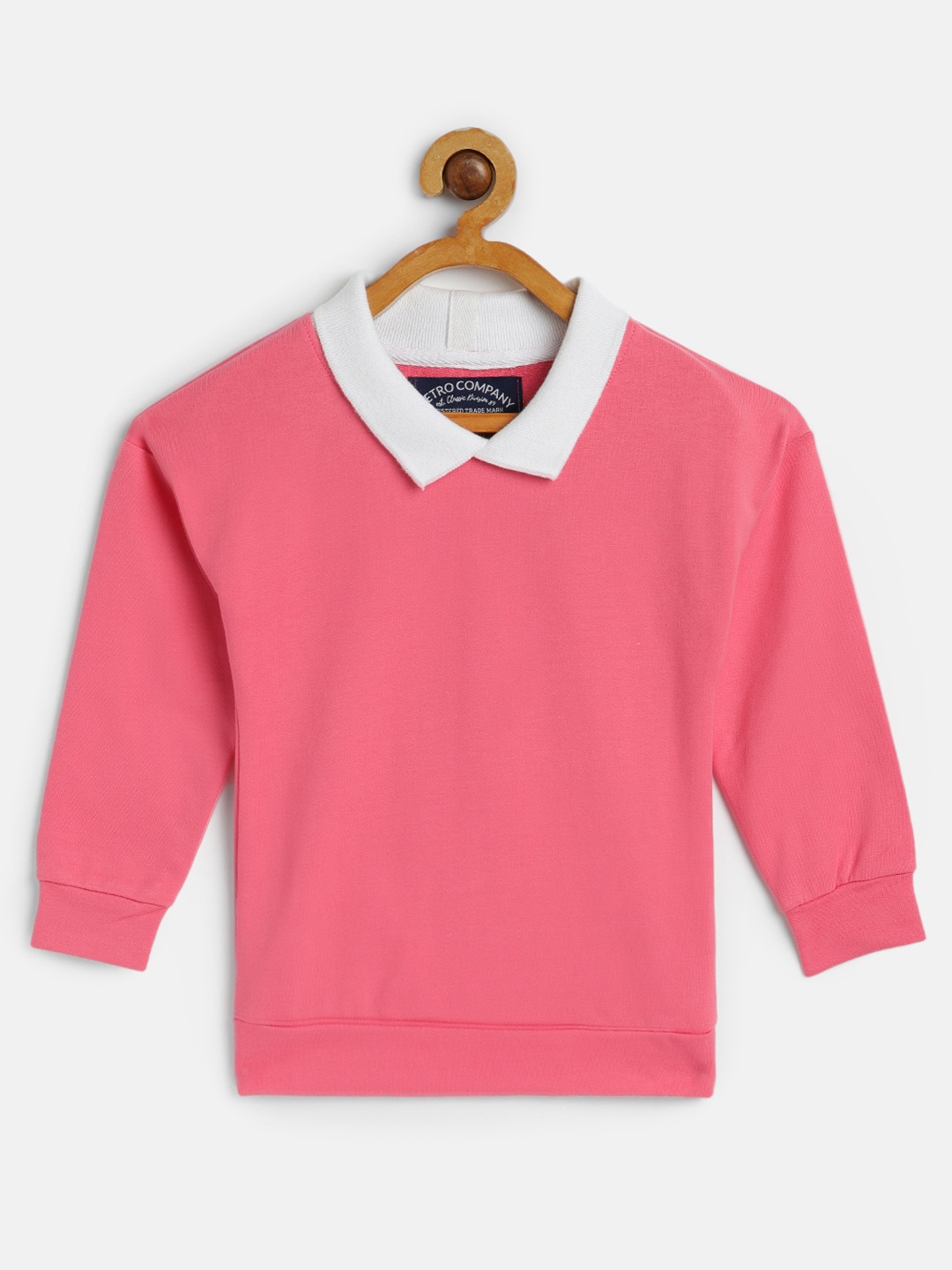

METRO KIDS COMPANY Girls Pink Cotton Sweatshirt