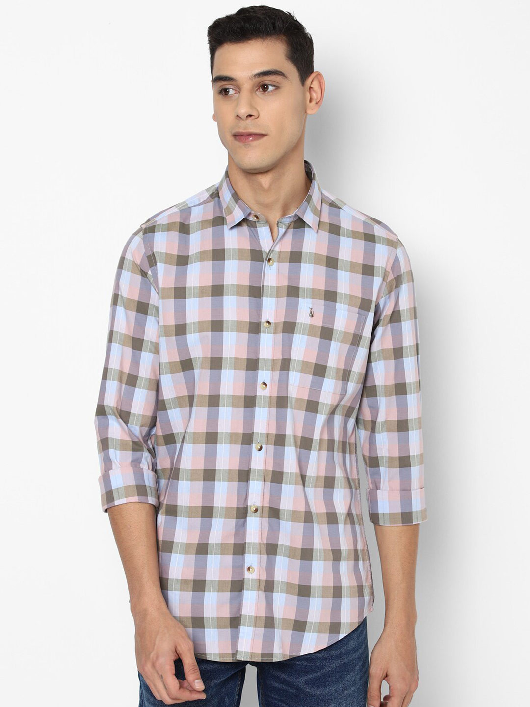 

SIMON CARTER LONDON Men Multicoloured Slim Fit Opaque Checked Casual Shirt, Multi